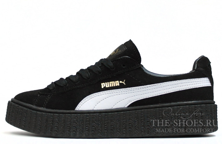 Кроссовки Puma Creeper by Rihanna Black White  черные