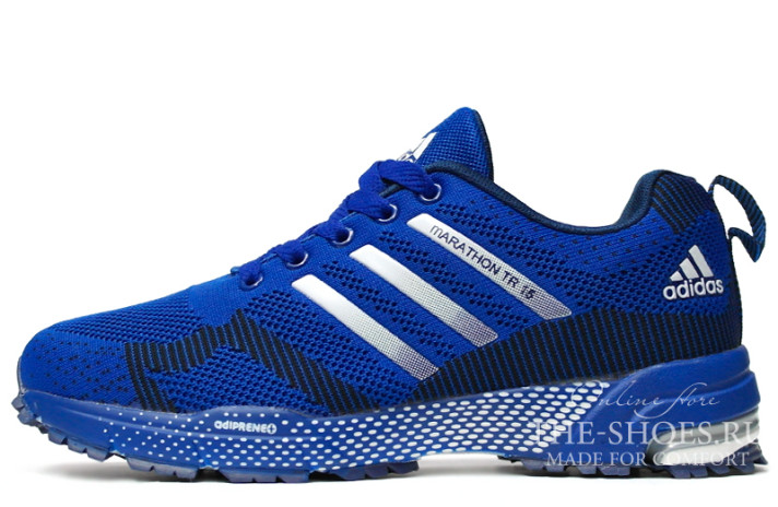 Кроссовки Adidas Flyknit Marathon Blue Gray  синие
