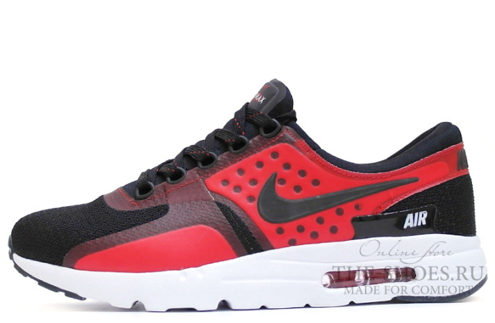 Кроссовки Nike Air Max Zero Black Red White  черные, красные
