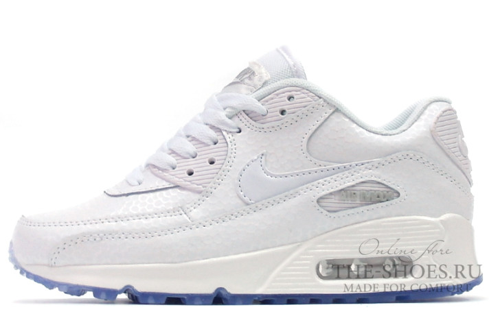 Кроссовки Nike Air Max 90 Leather White Pearl белые, кожаные Кроссовки Nike Air Max 90 Leather White Pearl белые, кожаные