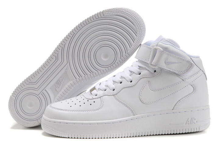 Кроссовки Nike Air Force 1 Mid Winter White Leather  белые, кожаные, фото 1