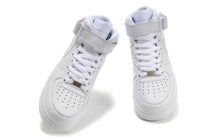 Кроссовки Nike Air Force 1 Mid Winter White Leather  белые, кожаные, фото 2