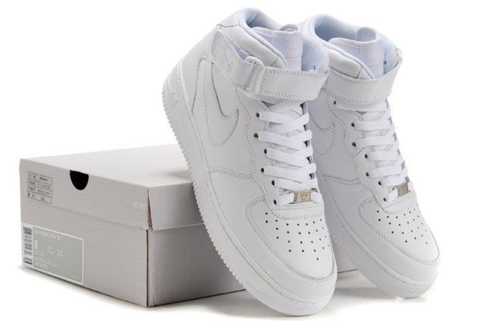 Кроссовки Nike Air Force 1 Mid Winter White Leather  белые, кожаные, фото 5