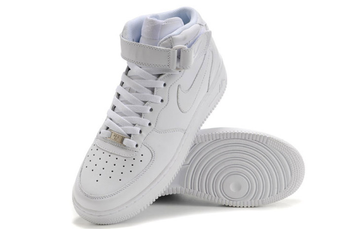 Кроссовки Nike Air Force 1 Mid Winter White Leather  белые, кожаные, фото 4