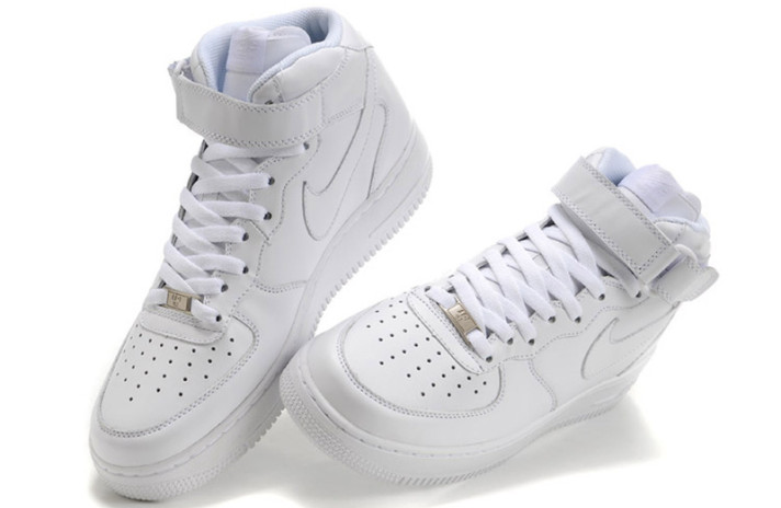 Кроссовки Nike Air Force 1 Mid Winter White Leather  белые, кожаные, фото 9