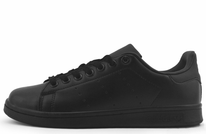 Кроссовки Adidas Stan Smith Black Full Leather M20327 черные, кожаные