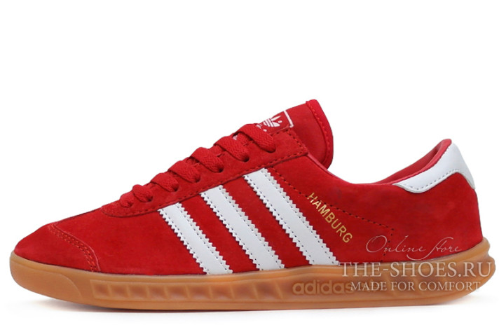 Кроссовки Adidas Hamburg Red White H01787 красные