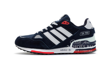 кроссовки Adidas ZX синие, фото 1