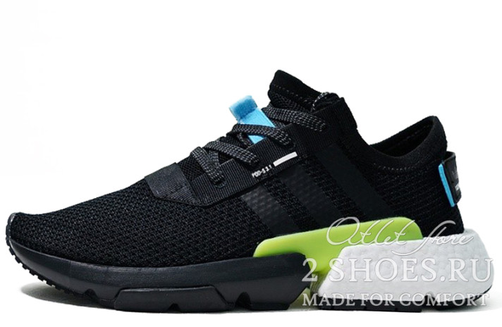 Кроссовки Adidas POD-S3.1 Black Green White AQ1059 черные