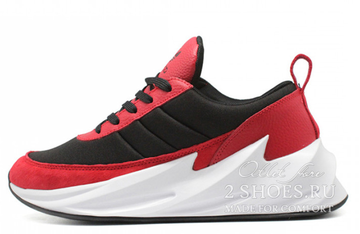 Кроссовки Adidas Shark Boost Concept Black Red  черные, красные
