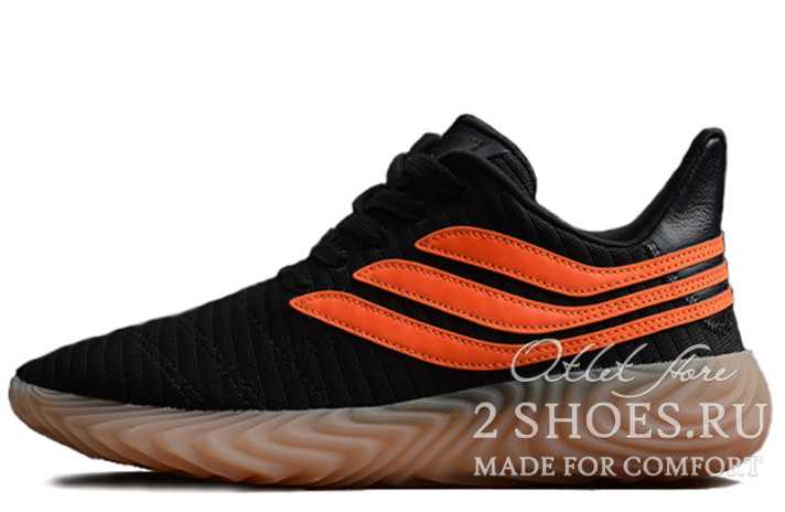 Кроссовки Adidas Sobakov Black Orange  черные
