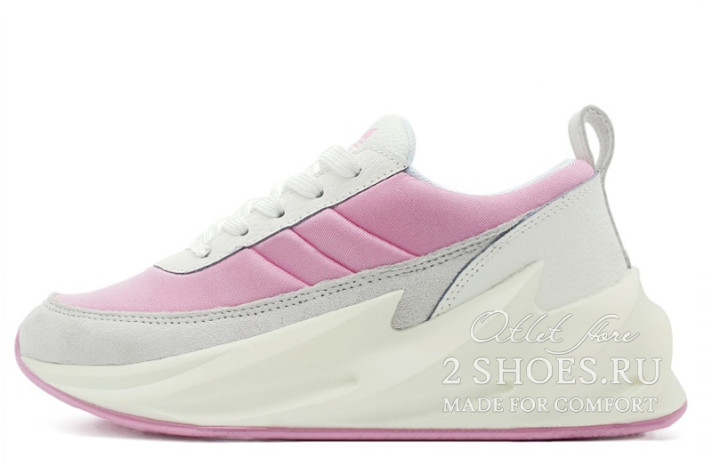 Кроссовки Adidas Shark Boost Concept White Pink  белые, розовые
