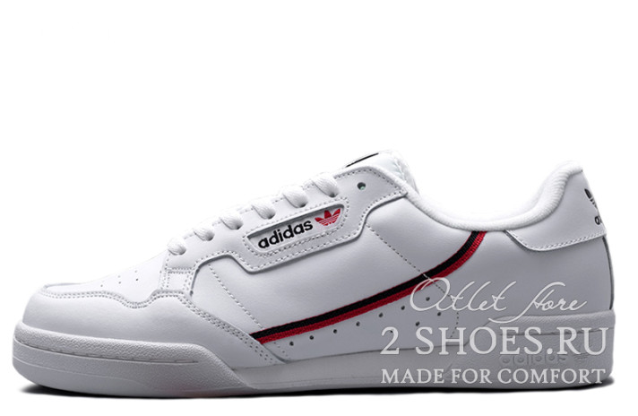 Кроссовки Adidas Continental 80 White G27706 белые, кожаные