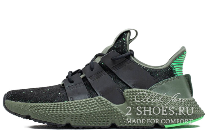 Кроссовки Adidas Prophere Black Shock Lime B37467 черные, зеленые