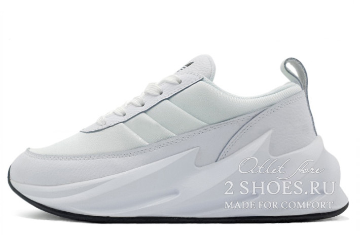 Кроссовки Adidas Shark Boost Concept Triple White  белые