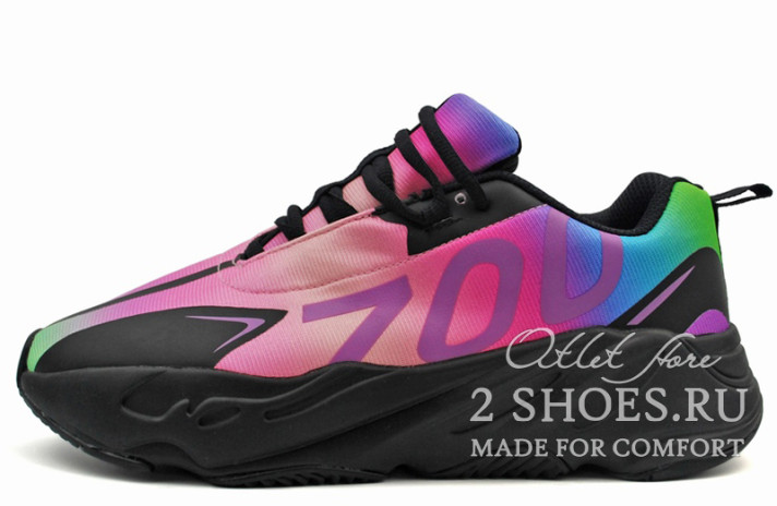 Кроссовки Adidas Yeezy 700 VX Pink Black  черные, розовые