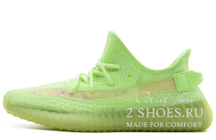 Кроссовки Adidas Yeezy Boost 350 V2 Glow In The Dark EG5293 зеленые