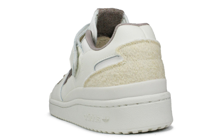 Кроссовки Adidas Forum 84 Low White Cream Brown  белые, кожаные, фото 2