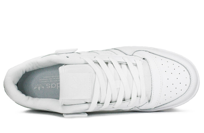Кроссовки Adidas Forum Low Cloud White FY7755 белые, кожаные, фото 3