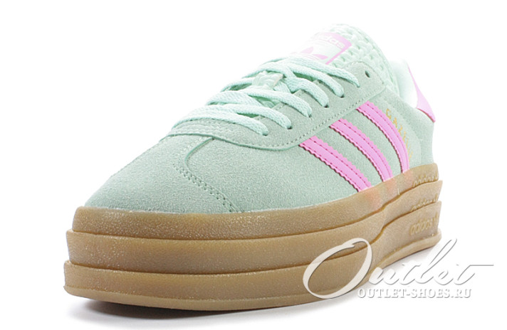 Кроссовки Adidas Gazelle Bold Pulse Mint Screaming Pink H06125 бирюзово-мятные, фото 1