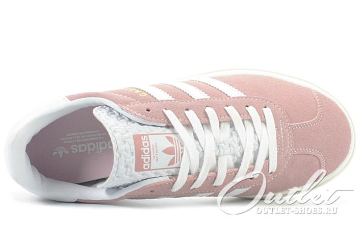 Кроссовки Adidas Gazelle Bold Super Pop Cloud White IG9653 розовые, фото 3