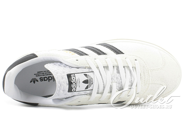 Кроссовки Adidas Gazelle Bold White Black HQ6913 белые, фото 3