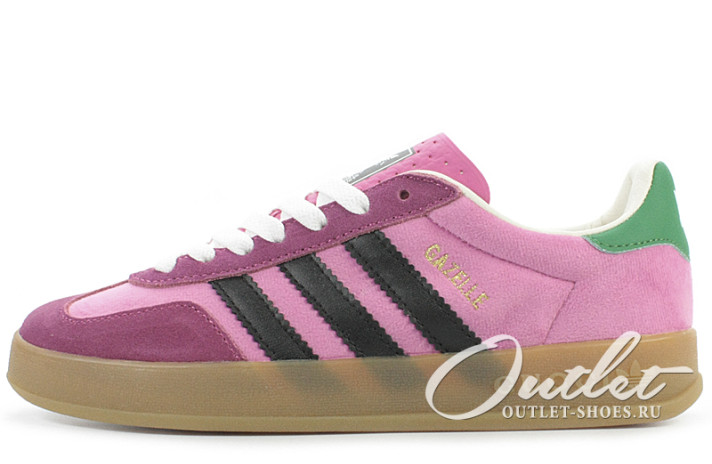 Кроссовки Adidas Gazelle Gucci Pink Velvet 707864-9STU0-5960/HQ7084 розовые