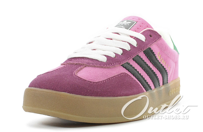 Кроссовки Adidas Gazelle Gucci Pink Velvet 707864-9STU0-5960/HQ7084 розовые, фото 1
