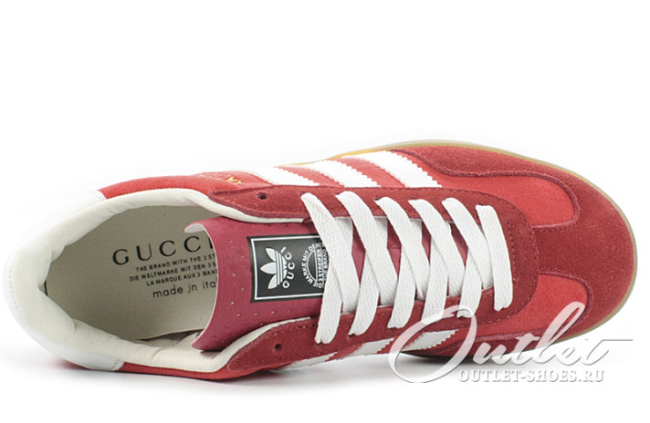 Кроссовки Adidas Gazelle Gucci Red White 707848-9STU0-6360 красные, фото 3