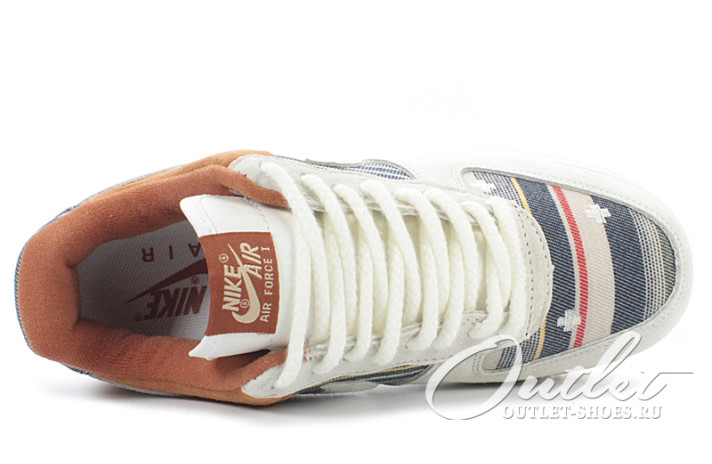 Кроссовки Nike Air Force 1 Low Pendleton Grey Brown  серые, фото 3