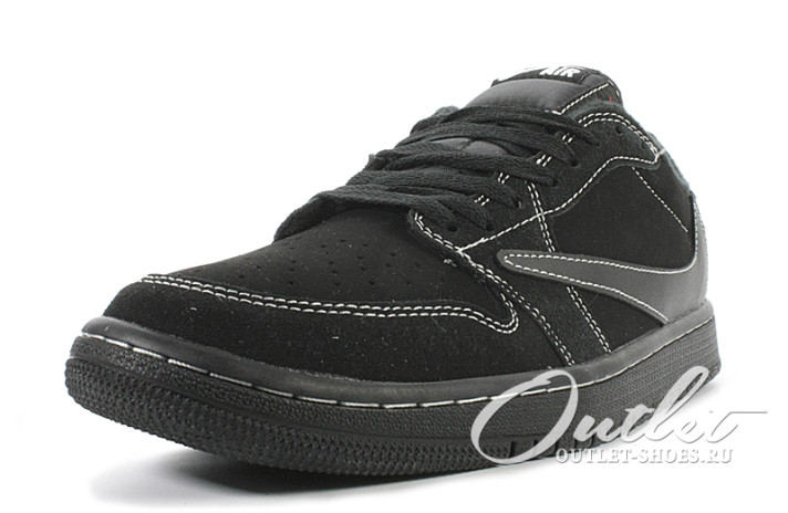 Кроссовки Nike Air Jordan 1 Low Travis Scott Black Phantom DM7866-001 черные, фото 1