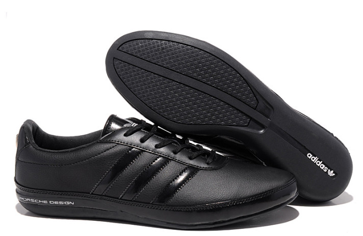 Кроссовки Adidas Porsche Design S3 leather black smooth G42610 черные, кожаные, фото 2