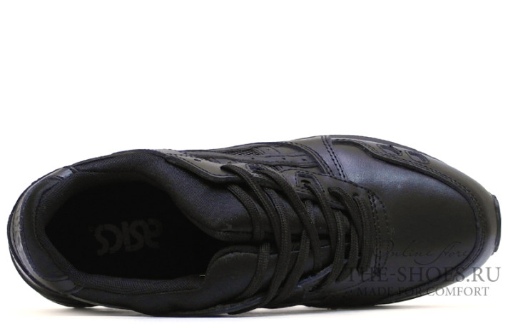 Кроссовки Asics Gel Lyte 3 Black Leather Classic HL6A2-9090 черные, кожаные, фото 3