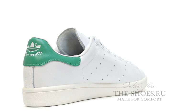 Кроссовки Adidas Stan Smith White Green Leather FX7482 белые, кожаные, фото 2