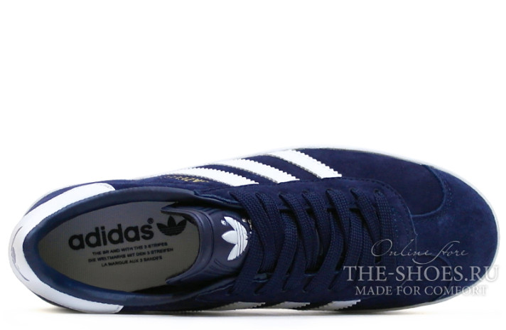 Кроссовки Adidas Gazelle Blue Dark White BB5478 синие, фото 3