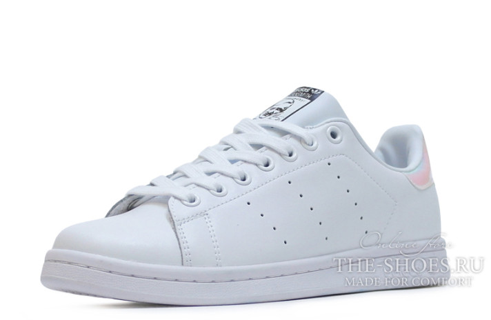 Кроссовки Adidas Stan Smith White Hologram Leather AQ6272 белые, кожаные, фото 1