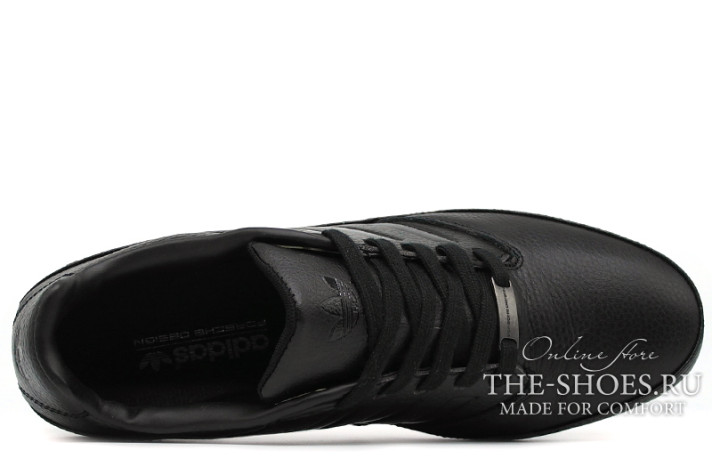 Кроссовки Adidas Porsche Design TYP 64 v2 leather Black M20586 черные, кожаные, фото 3