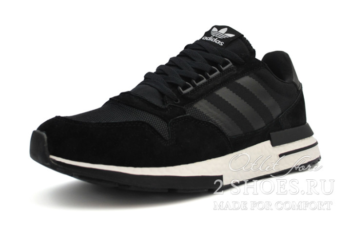 Кроссовки Adidas ZX 500 RM Black Core Footwear White B42227 черные, фото 1
