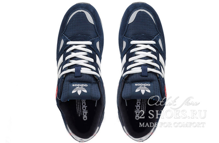 Кроссовки Adidas ZX 750 Dark Blue Red White  синие, фото 4