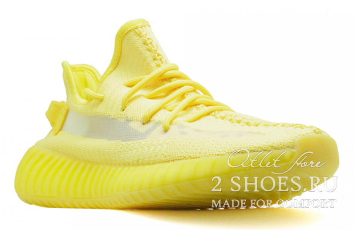 Кроссовки Adidas Yeezy Boost 350 V2 Hyper Yellow  желтые, фото 1