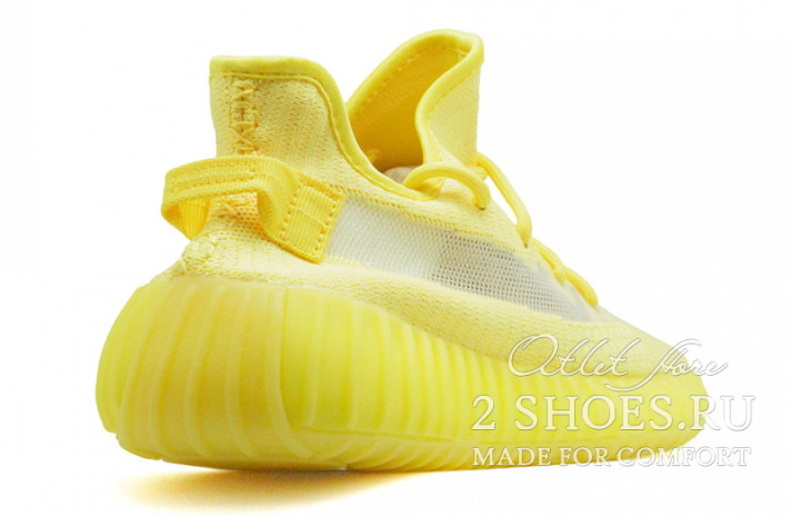 Кроссовки Adidas Yeezy Boost 350 V2 Hyper Yellow  желтые, фото 2