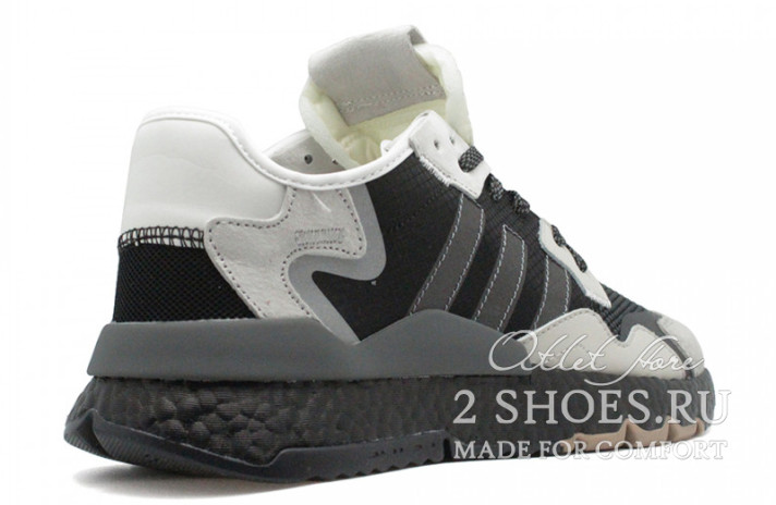 Кроссовки Adidas Nite Jogger carbon black gray BD7933 черные, фото 2