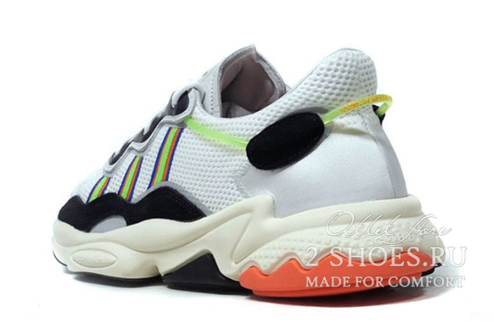 Кроссовки Adidas Ozweego Era Pack White Solar Green EF9627 белые, фото 2