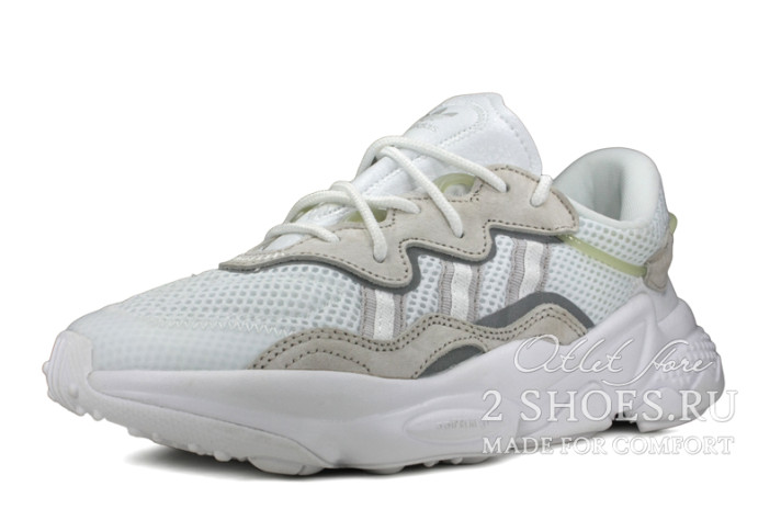 Кроссовки Adidas Ozweego White Grey EE7012 белые, фото 1