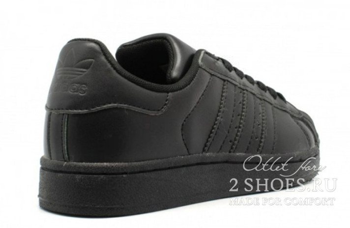 Кроссовки Adidas SuperStar Core Black EG4957 черные, кожаные, фото 2