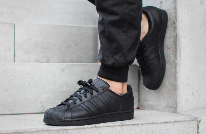 Кроссовки Adidas SuperStar Core Black EG4957 черные, кожаные, фото 5