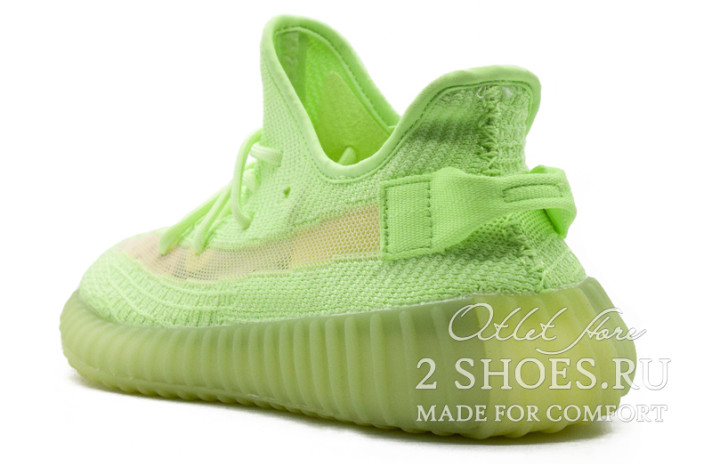 Кроссовки Adidas Yeezy Boost 350 V2 Glow In The Dark EG5293 зеленые, фото 3