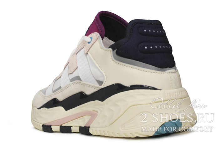 Кроссовки Adidas Niteball Cream White Pink Tint FW3317 белые, фото 2