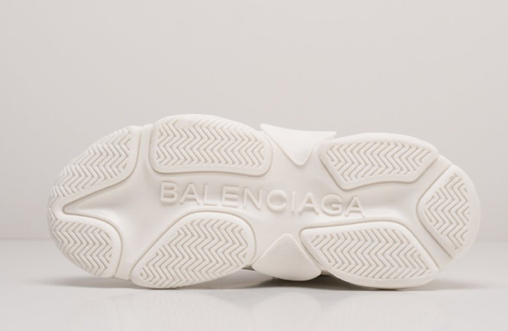 Кроссовки Balenciaga Triple S Allover Logo White  белые, кожаные, фото 6