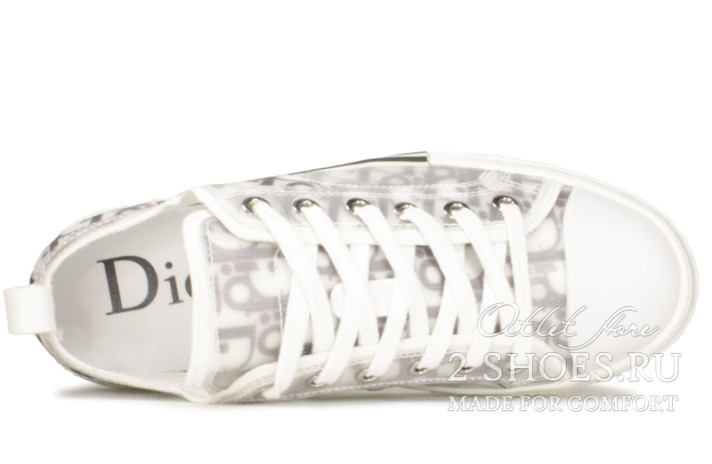Кеды Dior B23 Low Top Logo Oblique 3SN249YJP-H069 белые, фото 3